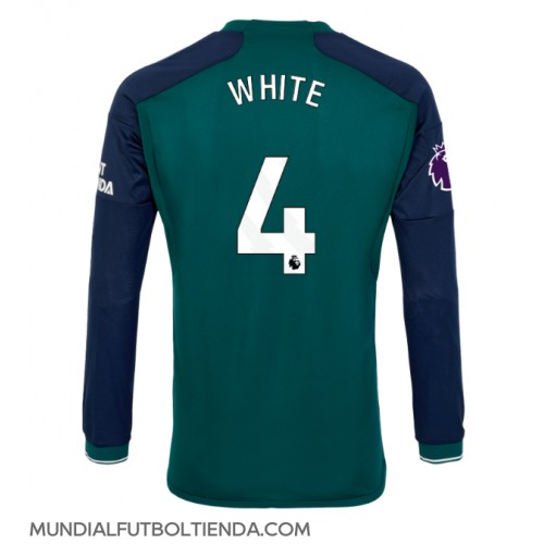 Camiseta Arsenal Benjamin White #4 Tercera Equipación Replica 2023-24 mangas largas